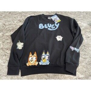 Bluey Adult Graphic Sweatshirt Size 2XL Black, Bingo Disney